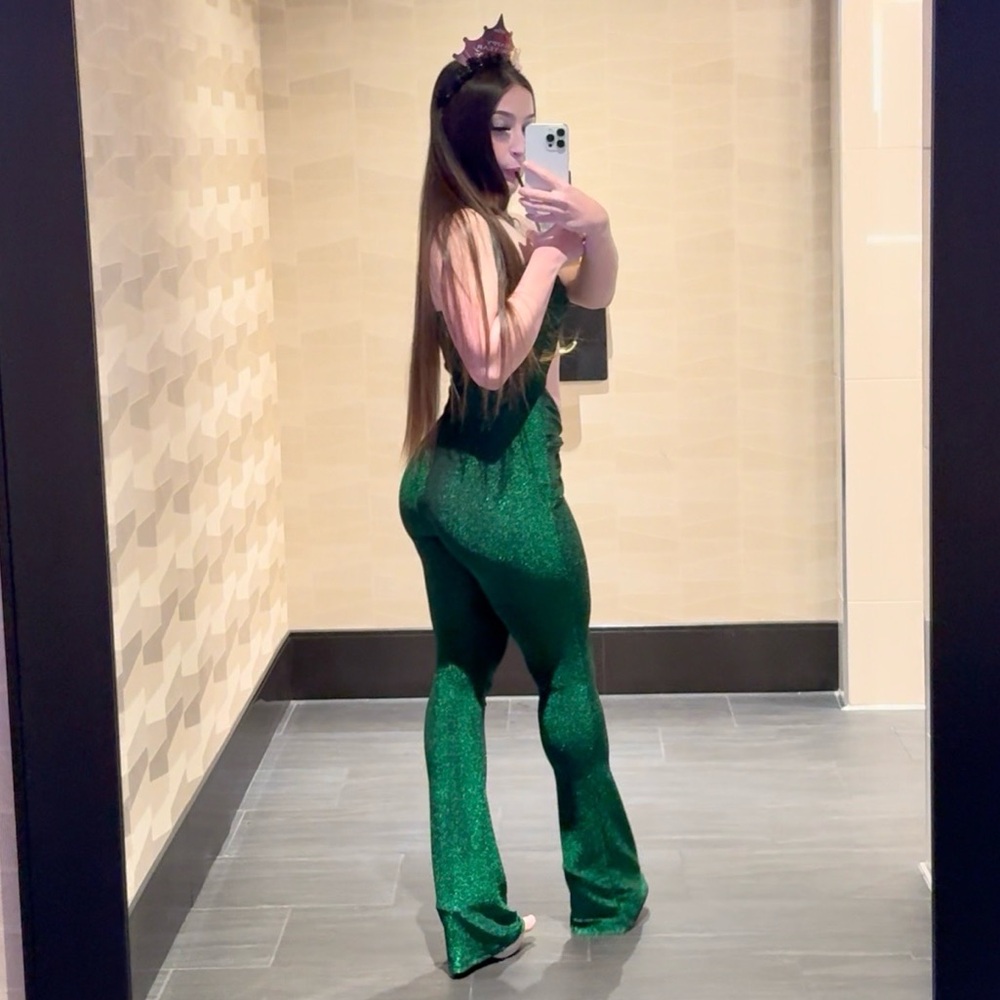 Green Sparkle Jumpsuit